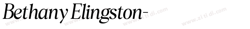 Bethany Elingston字体转换